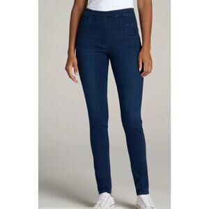 American Tall Blue Denim Jegging Jeans Mid Rise Dark Wash Size MT M TALL